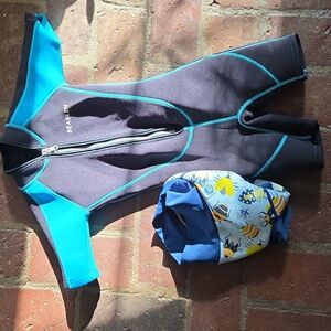 Seaskin Kids Swim Wetsuit And Splash About Diaper Cover - 18-24
